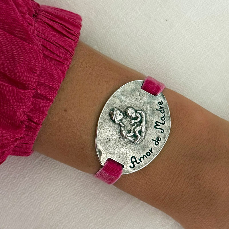 pulsera amor de madre plata