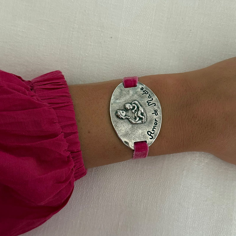 pulsera amor de madre plata