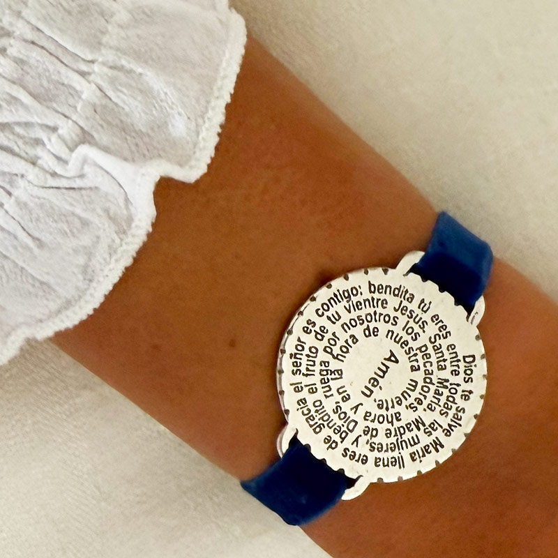 pulsera dios te salve maria plata