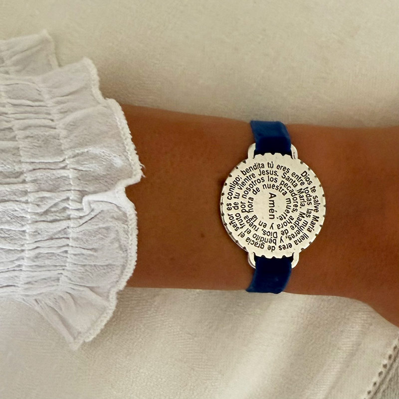 pulsera dios te salve maria plata