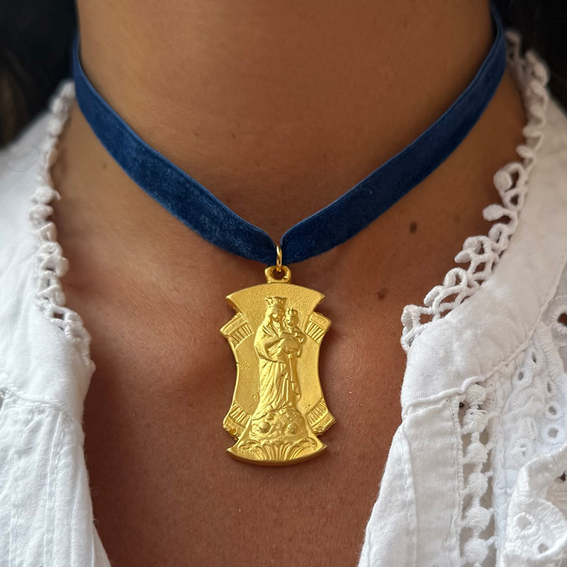 medalla nuestra sra del sagrado corazo oro