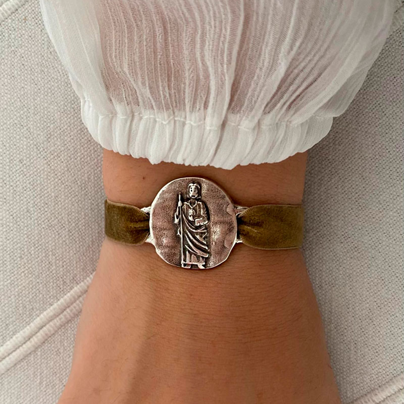 pulsera medalla de san judas tadeo pulseras con medallas catolicas