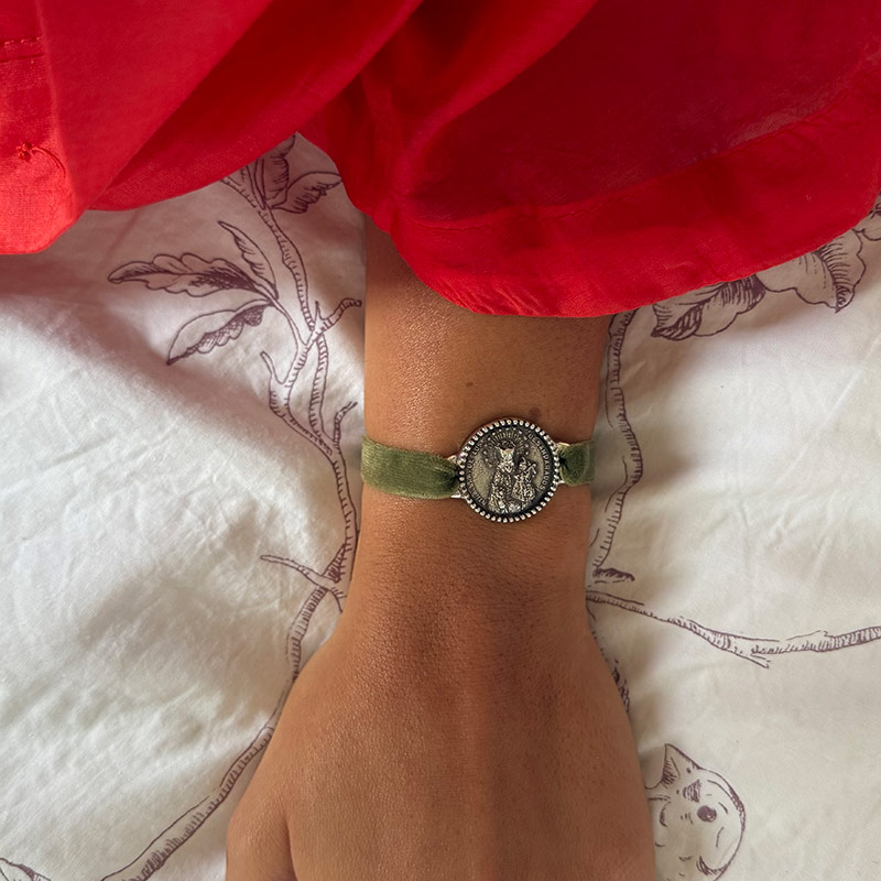 pulsera virgen de los desamparados plata