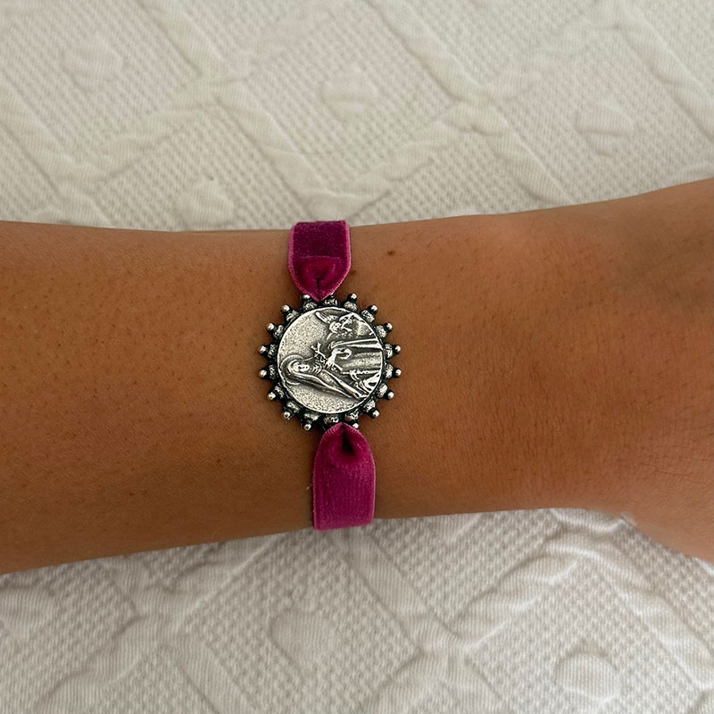 pulsera santa teresita de lisieux plata