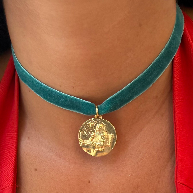 medalla de santa teresa de jesus oro