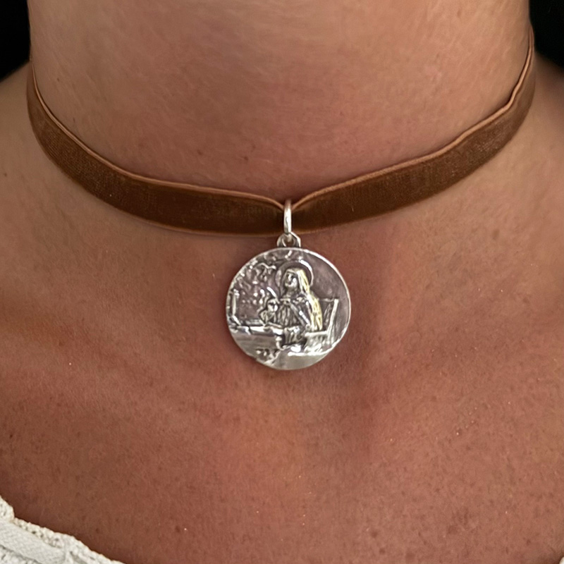 medalla de santa teresa de jesus plata